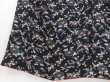 Photo4: 2422T09z630 Vintage Japanese Kimono Silk KOMON Flowers Black (4)