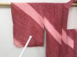 Photo6: 2505T01z400 Vintage Japanese Kimono Silk SHIBORI HAORI  Wine red (6)