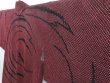 Photo2: 2723T10z520  Japanese Kimono Silk SHIBORI HAORI Ripple Red-Brown (2)