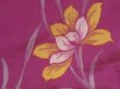 Photo4: 2727T09z600 Vintage Japanese Kimono Silk MEISEN HAORI Flower Dull purple (4)