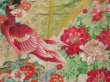 Photo7: 2803T05z1250 Antique Japanese Kimono Silk FURISODE Peacock Black (7)