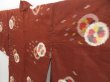 Photo2: 2805T03z440 Vintage Japanese Kimono Silk MEISEN HAORI Kasuri Red-Brown (2)