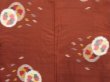 Photo3: 2805T03z440 Vintage Japanese Kimono Silk MEISEN HAORI Kasuri Red-Brown (3)