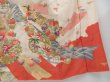 Photo6: 2806T08z810 Vintage Japanese Kimono Silk TSUKESAGE Tabane-noshi Off-white (6)