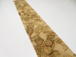 Photo4: 2M09z70  Japanese Kimono Crepe Silk  FABRIC Battle dore Light brown 79.5x6.7 (4)