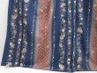 Photo4: 2820T05z1060  Unused Japanese Kimono Silk KOMON Chrysanthemum Navy (4)