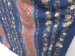 Photo5: 2820T05z1060  Unused Japanese Kimono Silk KOMON Chrysanthemum Navy (5)