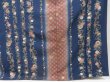 Photo6: 2820T05z1060  Unused Japanese Kimono Silk KOMON Chrysanthemum Navy (6)