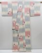 Photo8: 2826T02z930 Vintage Japanese Kimono Silk KOMON Butterfly Off-white (8)