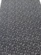 Photo1: 2M01z60  Japanese Kimono Silk  FABRIC Flower Black 38.6x13.8 (1)