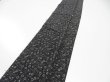 Photo3: 2M09z50  Japanese Kimono Silk  FABRIC Flower Black 79.5x6.3 (3)