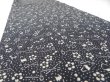 Photo5: 2M09z50  Japanese Kimono Silk  FABRIC Flower Black 79.5x6.3 (5)