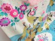 Photo3: 2916T03z3700  Japanese Kimono Silk UCHIKAKE Crane Off-white (3)