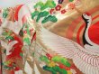 Photo2: 2916T05z3590  Japanese Kimono Silk UCHIKAKE Flying crane Tomato red (2)