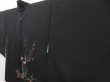 Photo2: 2901T09z560 Vintage Japanese Kimono Silk HAORI Plum blossom Black (2)