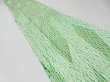 Photo1: 1U10z30  Japanese Kimono Silk  FABRIC Shibori dyeing Green 37.8x6.7 (1)