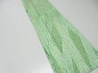 Photo2: 1U10z30  Japanese Kimono Silk  FABRIC Shibori dyeing Green 37.8x6.7 (2)