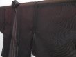 Photo2: 2908T02z180 Vintage Japanese Kimono Synthetic See through HAORI Dark grape (2)