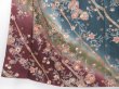 Photo5: 2908T08z980  Japanese Kimono Silk TSUKESAGE Flowers Dark cyan (5)