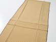 Photo4: 1G06z90  Japanese Kimono Silk  FABRIC Hemp Light brown 65.4x14.2 (4)