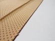 Photo7: 1G06z90  Japanese Kimono Silk  FABRIC Hemp Light brown 65.4x14.2 (7)