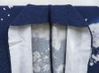 Photo8: 2911T06z810  Japanese Kimono Silk TSUKESAGE Scenery Dark navy (8)