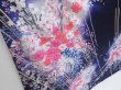 Photo3: 2911T08z1180  Japanese Kimono Silk FURISODE Flowers Dark purple (3)