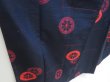 Photo3: 2919T04z920  Japanese Kimono Silk TSUMUGI Genjiguruma Dark navy (3)