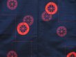 Photo5: 2919T04z920  Japanese Kimono Silk TSUMUGI Genjiguruma Dark navy (5)