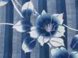 Photo6: 2919T05z450 Vintage Japanese Kimono Cotton YUKATA Flower Dark blue (6)