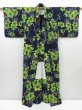 Photo8: 2919T07z480  Japanese Kimono Cotton YUKATA Plum blossom Dark navy (8)