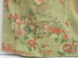 Photo5: 2924T05z800 Vintage Japanese Kimono Silk TSUKESAGE Peacock Pea Green (5)