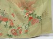 Photo6: 2924T05z800 Vintage Japanese Kimono Silk TSUKESAGE Peacock Pea Green (6)