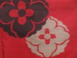 Photo6: 2924T06z650 Vintage Japanese Kimono Silk MEISEN KOMON Flower Dark red (6)