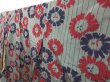 Photo2: 2924T08z630 Antique Japanese Kimono Silk KOMON Flower Gray (2)