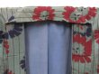 Photo7: 2924T08z630 Antique Japanese Kimono Silk KOMON Flower Gray (7)