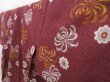 Photo2: 2924T10z550 Vintage Japanese Kimono Cotton KOMON Purple-Brown (2)