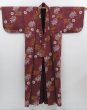 Photo8: 2924T10z550 Vintage Japanese Kimono Cotton KOMON Purple-Brown (8)