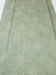 Photo1: 1G03z80  Japanese Kimono Silk  FABRIC Matsukawabishi Grass green 62.2x14.2 (1)