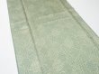 Photo3: 1G03z80  Japanese Kimono Silk  FABRIC Matsukawabishi Grass green 62.2x14.2 (3)