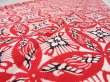 Photo5: 1G03z100  Japanese Kimono Silk  FABRIC Shippo Red 63.0x14.2 (5)