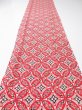 Photo6: 1G03z100  Japanese Kimono Silk  FABRIC Shippo Red 63.0x14.2 (6)