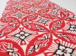 Photo4: 1G07z50  Japanese Kimono Silk  FABRIC Shippo Red 58.3x7.1 (4)