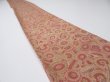 Photo1: 1I07z50  Japanese Kimono Crepe Silk  FABRIC Umbrella Red-Brown 63.0x6.7 (1)