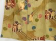 Photo4: 2925T13z650 Antique Japanese Kimono Silk KOMON Royal cart Light olive (4)