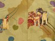 Photo5: 2925T13z650 Antique Japanese Kimono Silk KOMON Royal cart Light olive (5)