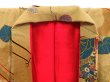 Photo8: 2925T13z650 Antique Japanese Kimono Silk KOMON Royal cart Light olive (8)