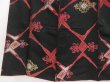 Photo4: 2925T02z980 Vintage Japanese Kimono Synthetic KOMON  Black (4)