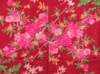 Photo3: 2931T07z380 Antique Japanese Kimono Silk JUBAN Sakura Wine red (3)