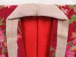 Photo5: 2931T07z380 Antique Japanese Kimono Silk JUBAN Sakura Wine red (5)